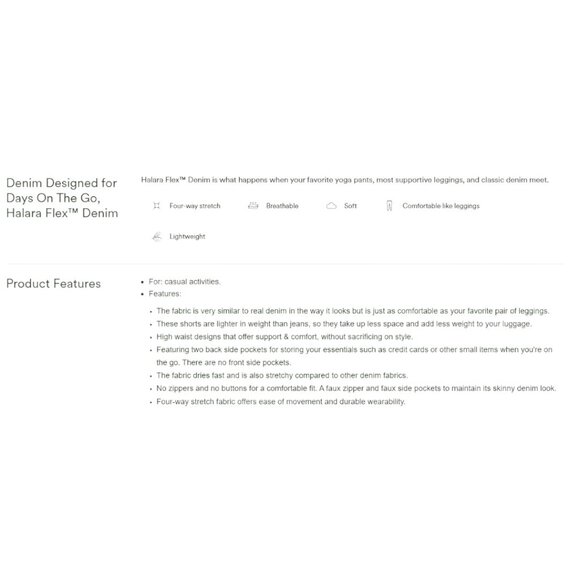 Halara Flex High Waisted  Stretchy Denim Casual Shorts - Picture 7 of 7